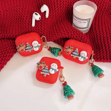 【RB15】クリスマス ❤️   サンタクロース ❤️ 雪だるま  ❤️ 贈り物 ❤️   Airpods 1/2/3/Pro ケース 