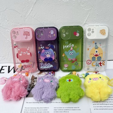 【SN18】小さな怪物 毛玉 ペンダント ❤️ ins 韓国 高品質 かわいい 可愛い ❤️ iPhone14 Pro ❤️ iPhone14 ❤️ iPhone14 Pro Max