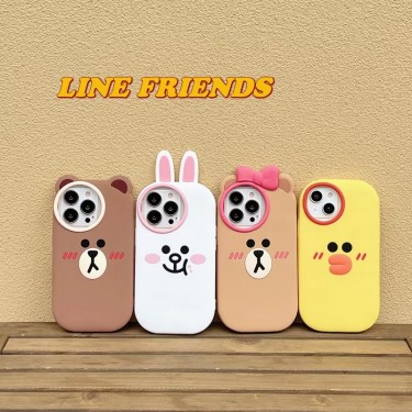 【SP50】Line friends ❤️ BROWN ❤️ シリコン 上品❤️ 可愛い ❤️ スマホケース❤️ iPhoneケース