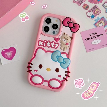 【BF29】ハローキティ❤️ Hello Kitty ❤️ シリコン ❤️ かわいい ❤️ スマホケース❤️ iPhoneケース