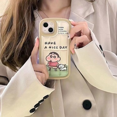 【SP60】クレヨンしんちゃん ❤️  ダウンジャケット型 ❤️ 可愛い ❤️ スマホケース❤️ iPhoneケース