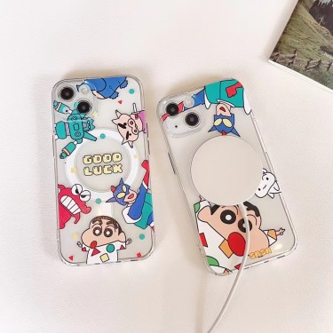 【SU31】MagSafe ❤️ 充電 ❤️ クレヨンしんちゃん ❤️ 可愛い ❤️ スマホケース❤️ iPhoneケース