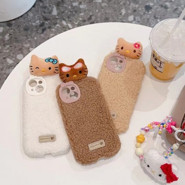 【BA12】秋冬 ❤️ ハローキティ❤️ Hello Kitty ❤️ 可愛い ❤️ スマホケース❤️ iPhoneケース